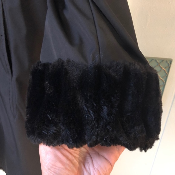 Orvis Reversible Coat Faux Fur Button Front - Picture 11 of 12